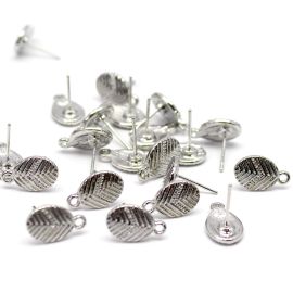 Pino de Metal / 13mm - Oval (1 par)-Níquel