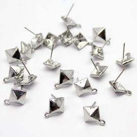 Pino de Brinco em Metal / 15x12mm - Triangulo(1 PAR)