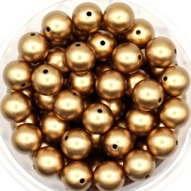 Bola Plástica Fosca / Dourada -10 gramas (Exeto Tamanho 4mm)