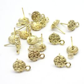 Pino de Metal / 9mm - Redondo (1 par)-Dourado