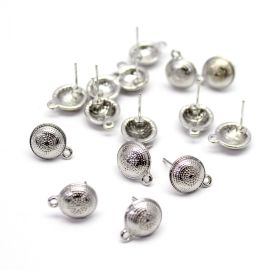 Pino de Brinco em Metal / 10mm - Redondo (1 PAR)-Níquel