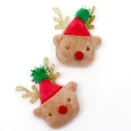 Aplique Natalino Pelúcia / 58x48mm - Renna (Unidade)