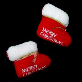 Aplique Natalino Pelúcia / 44x50mm - Sapatinho (Unidade)