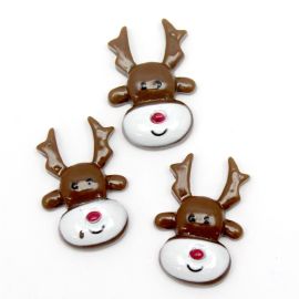 Aplique de Resina / 25x17mm - Natalino - Rena (unidade)