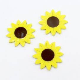Aplique em Acrílico / 39mm - Girassol (Unidade)