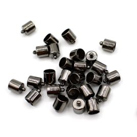 Terminal de ABS / 14x10mm - Redondo (10 gramas)-Grafite