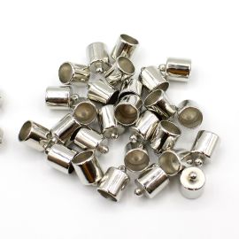 Terminal de ABS / 14x10mm - Redondo (10 gramas)-Níquel
