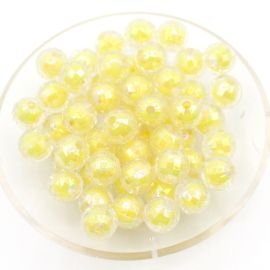 Bola Plástica 10mm / Transparente Irisado com Miolo (10 gramas)