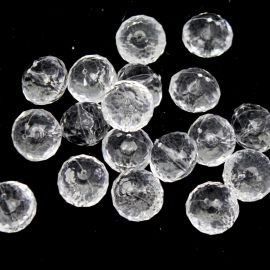 Conta de Acrílico / 18mm - Furo Passante - Pneu (12 gramas) - Transparente  