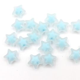 Conta Plástica Fosca com Miolo / Estrela 18mm - (10 gramas)
