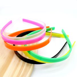 Tiara de Plástico 10mm / Cores Diversas (12 Unidades) 