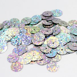 Paetê / 13mm - Holográfico (10 gramas) - Prata