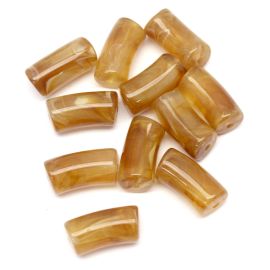 Conta Plástica Mesclada / 24x14mm - Cano Curvado (10 gramas)