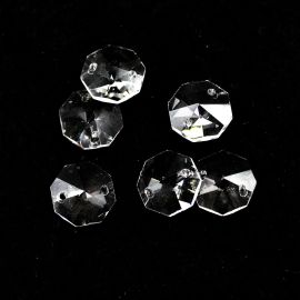 Castanhola de Vidro / 12mm -(unidade) - Transparente 