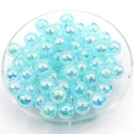 Bola Plástica / 10mm - Vitrificada - Irisada (10 gramas)