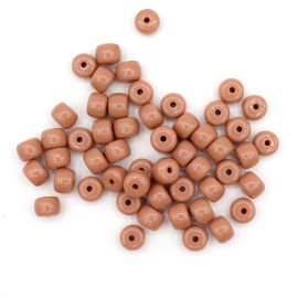 Conta Plástica Leitosa / 9x7mm - Pneu (10 gramas)