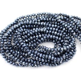 Rondela de Vidro 6mm / Metalizada (1 Fio)