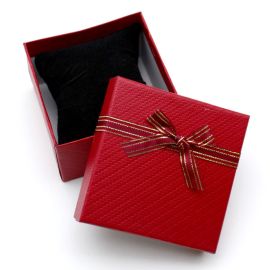 Caixa de Presente para Joias / 9x9cm - Lago de Fita (unidade)