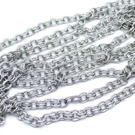 Corrente de Alumínio / 15x11mm - Elo Duplo - Craquelado (1 METRO)