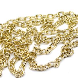 Corrente de Alumínio / 21x14mm - Elo Oval e Craquelado (1 METRO)