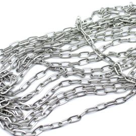 Corrente de Alumínio / 17x14mm - Elo Craquelado (1 METRO)