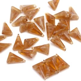 Conta Plástica Mesclada / 22x15mm - Triangulo - Dois Furos Passantes (10 gramas)