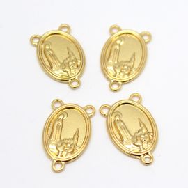 Salve Rainha de Metal / 25x19mm - N.Senhora de Fátima (unidade)-Dourado