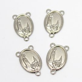 Salve Rainha de Metal / 25x19mm - N.Senhora de Fátima (unidade)-Níquel