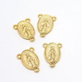 Salve Rainha de Metal / 20x14mm - N. Senhora das Graças (Unidade) -Dourado