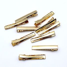 Bico de Pato  / 4,5cm - Presilha Jacaré  (10 unidades)-Dourado