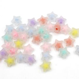 Mix Multicolorido / 15mm - Fosca com Miolo - Estrela (10 gramas)