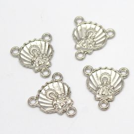 Salve Rainha de Metal / 20x20mm - São Tiago (unidade)