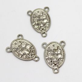 Salve Rainha de Metal / 22x15mm - N.Senhora do Perpétuo Socorro(unidade) - Níquel