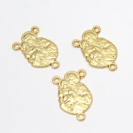 Salve Rainha de Metal / 23x16mm - São José (unidade) - Dourado