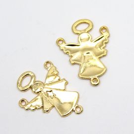 Salve Rainha de Metal / 33x26mm - Anjinho (unidade) - Dourado