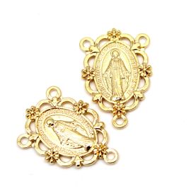 Salve Rainha de Metal / 30x21mm - N. Senhora das Graças (unidade) - Dourado