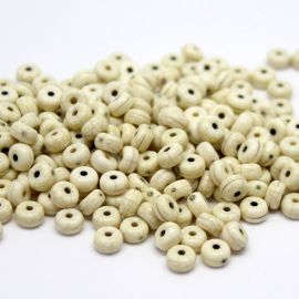 Imitação de Pedra Howlita / 6mm - Disco (10 gramas)