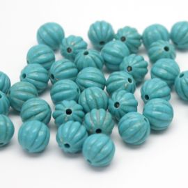 Imitação de Pedra Howlita / 10mm - Bola Pitanga (10 gramas)