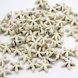 Imitação de Pedra Howlita / 14x13mm - Estrela do Mar (10 gramas)