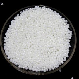 Miçanguinha - Chinês / (9/0) - Perolada Irisada (10 GRAMAS) - Branca