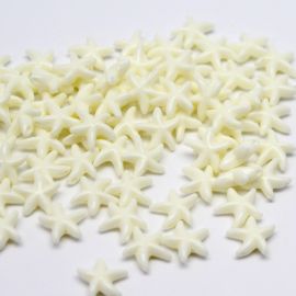Búzio de Plástico Leitoso / 14x13mm - Estrela do Mar (10 gramas) - Off-White