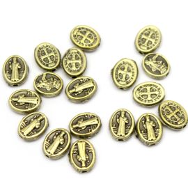 Entremeio de Metal / 10x8mm - São Bento (unidade)-Ouro Velho 