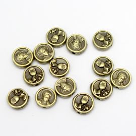 Entremeio de Metal / 9mm - São Carlos Acuts  (unidade)-Ouro Velho 