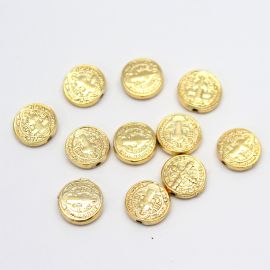 Entremeio de Metal / 12mm - São Bento (unidade)-Dourado