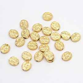 Entremeio de Metal / 10x8mm - São Miguel Arcanjo (unidade)-Dourado