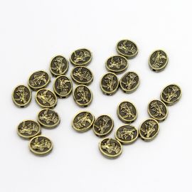 Entremeio de Metal / 10x8mm - São Miguel Arcanjo (unidade)-Ouro Velho