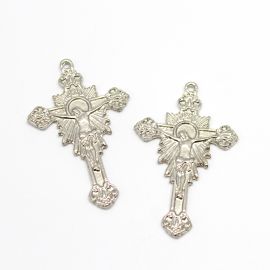 Crucifixo de Metal / 42x26mm - (unidade)-Níquel