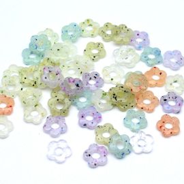 Mix Multicolorido / 14mm - Gelatinoso Flocado - Florzinha (10 gramas)