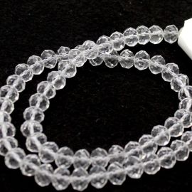 Rondela de Vidro 10mm / Transparente (1 Fio)