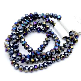 Rondela de Vidro 8mm / Metalizada (1 Fio)